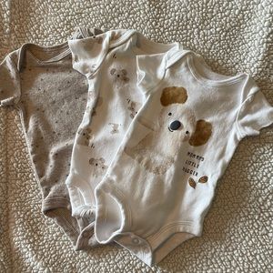 3 newborn boy onesies